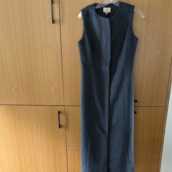 TUCKERNUCK Gray Wool Rhoda Midi Dress Womens Size 2 Small NWT - Picture 3 of 9